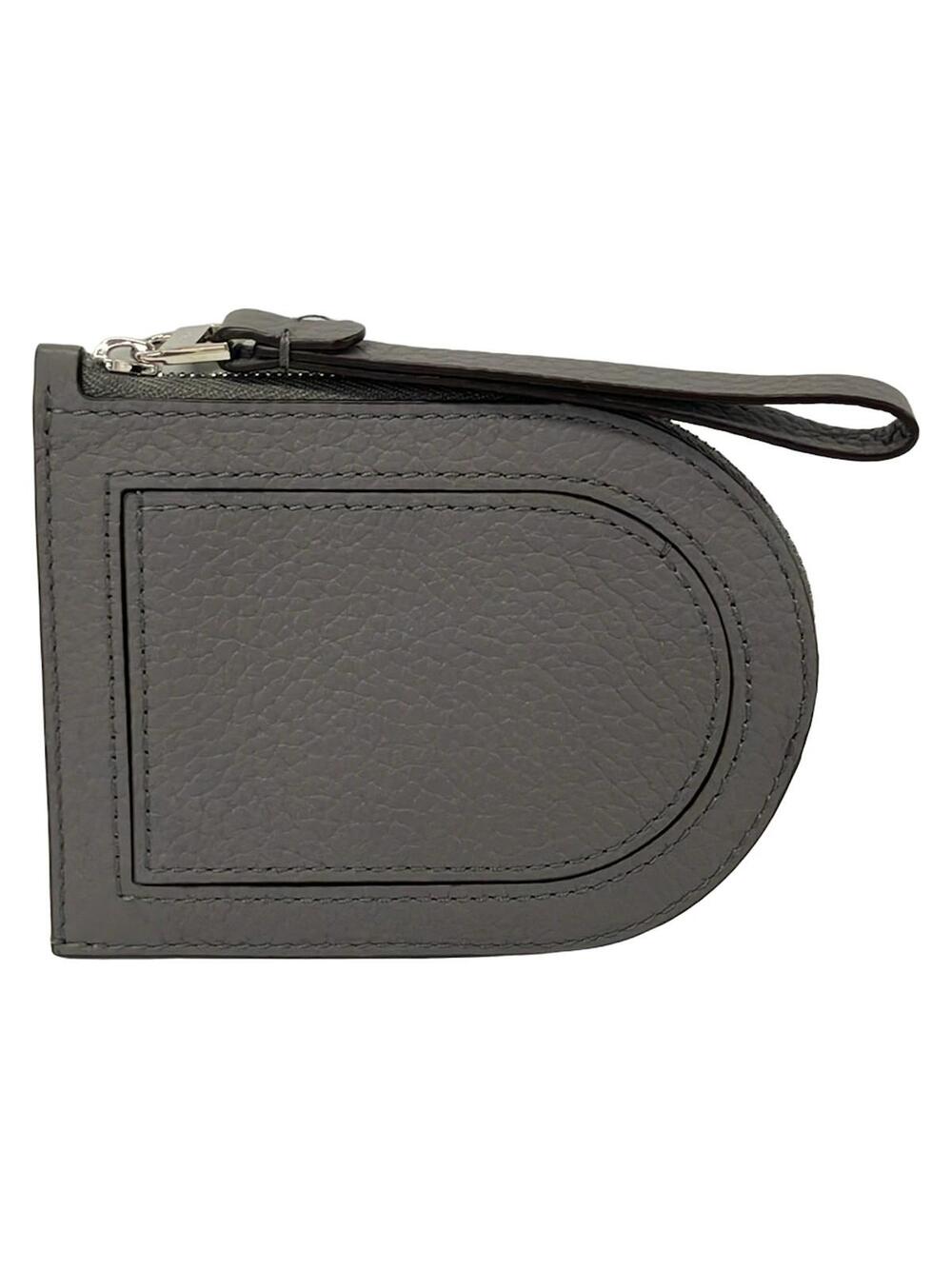 Delvaux Dark Gray Leather Coin Case #363080D82B